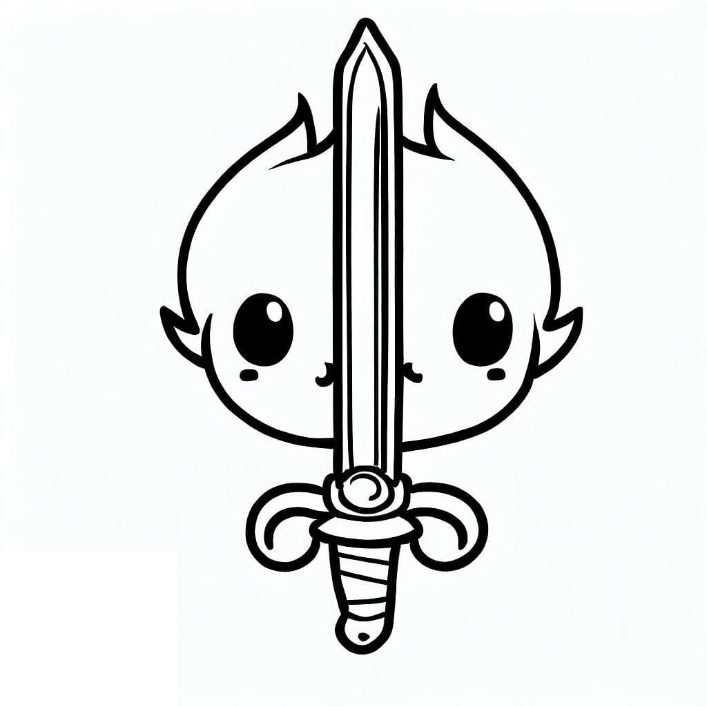 Adorable Épée coloring page