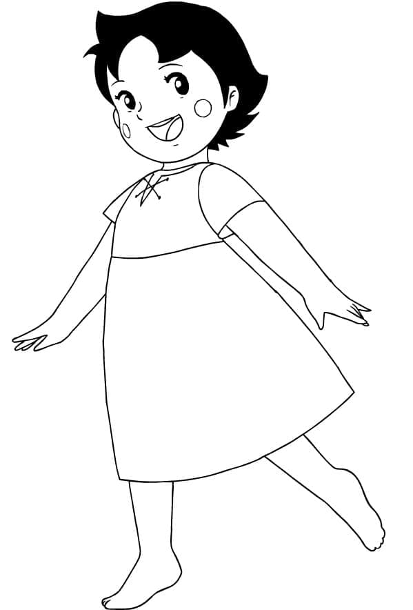 Adorable Heidi coloring page