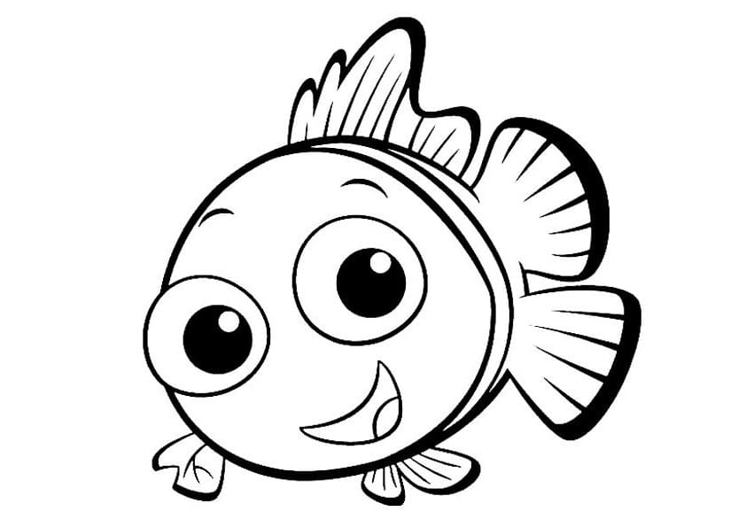 Adorable Nemo coloring page