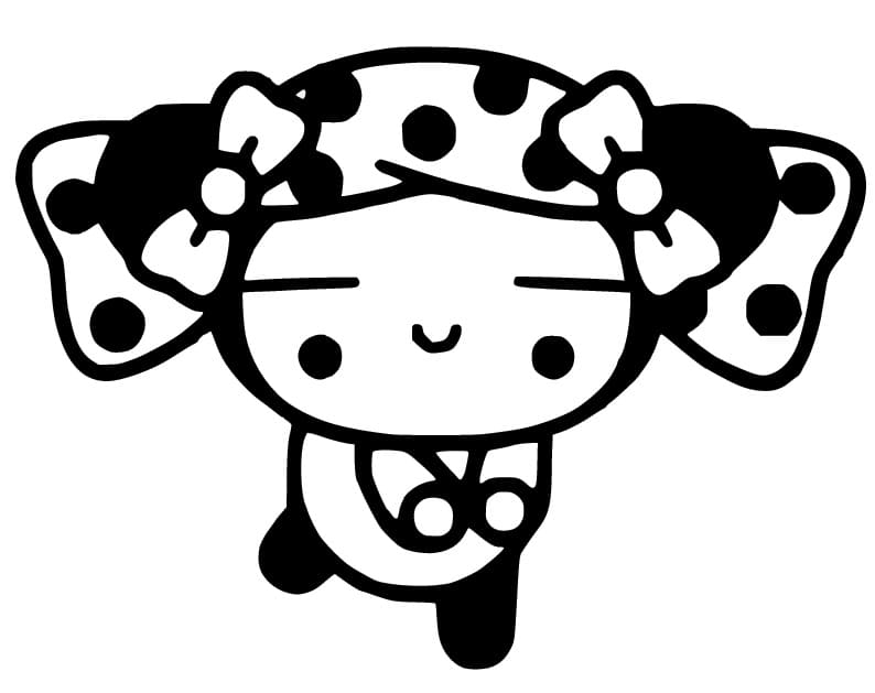 Adorable Pucca coloring page