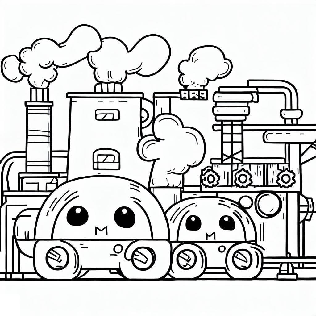 Adorable Usine coloring page