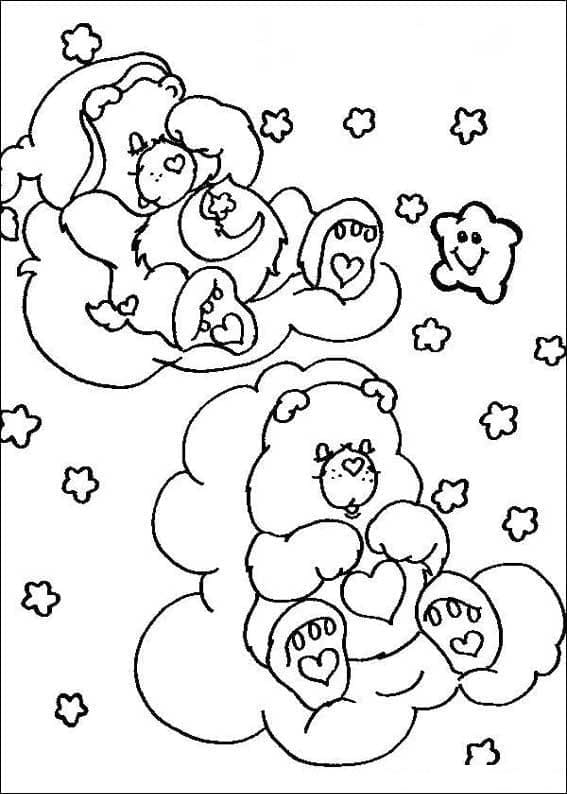 Adorables Bisounours coloring page