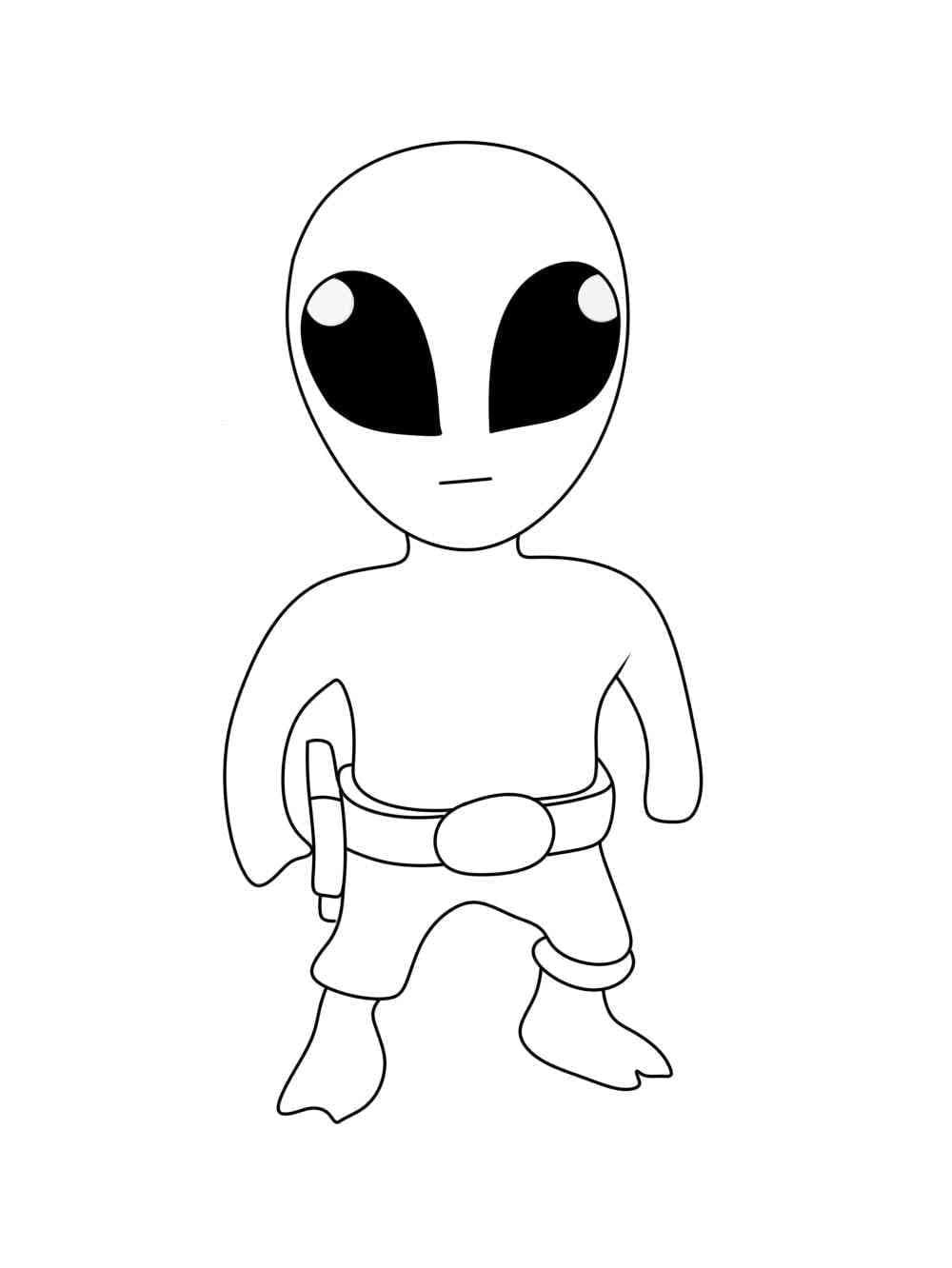 Alien de Stumble Guys coloring page