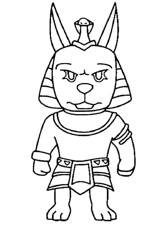 Anubis de Stumble Guys coloring page