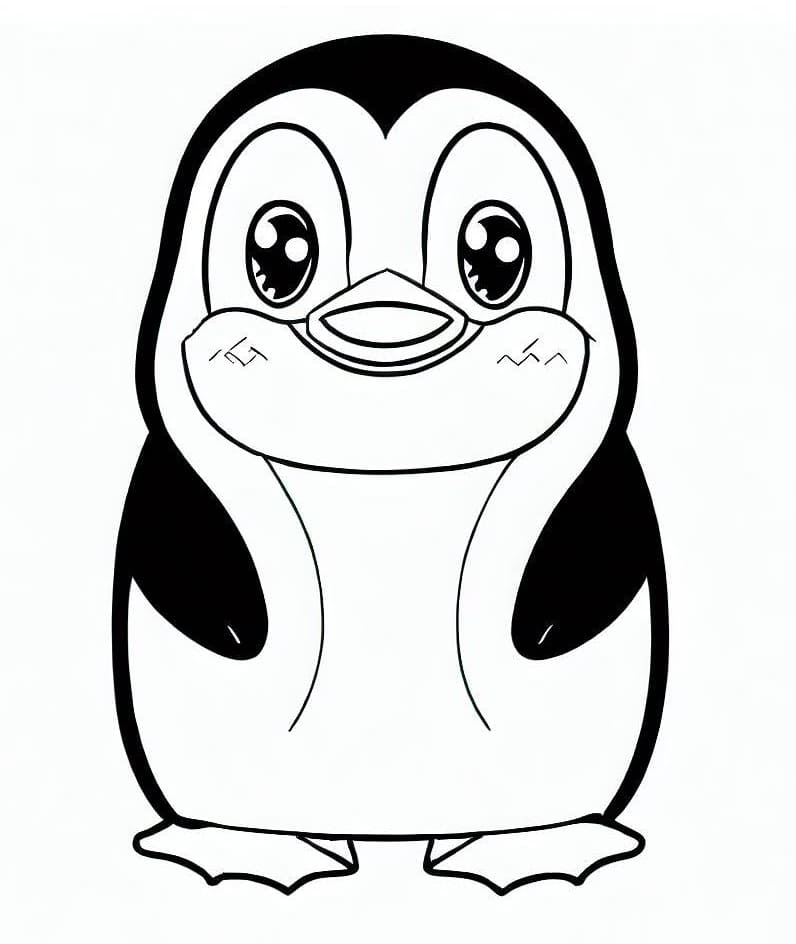 Coloriage Bébé Pingouin