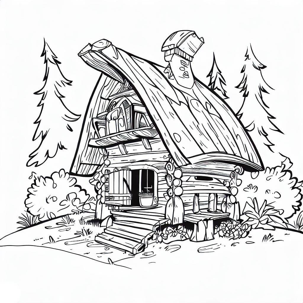 Belle Cabane coloring page