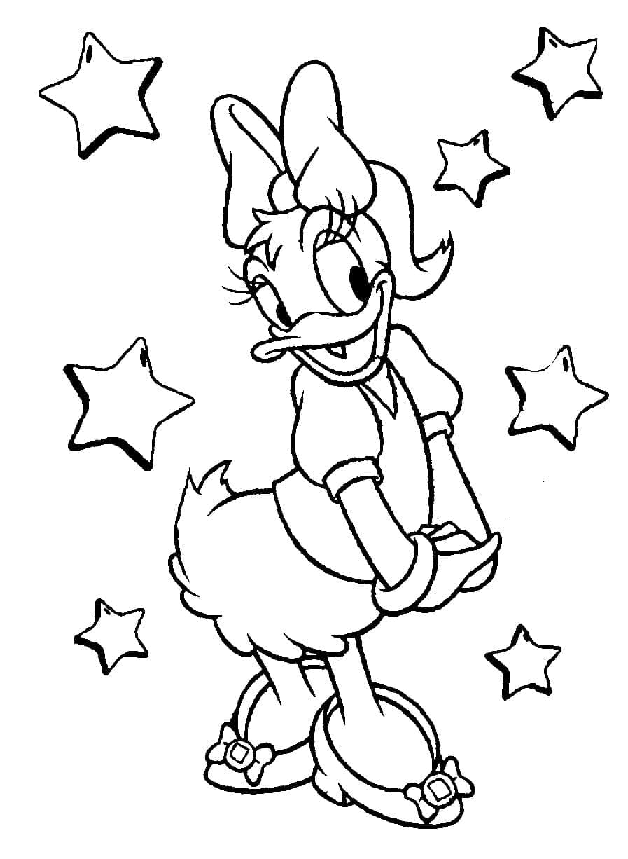 Belle Daisy Duck coloring page