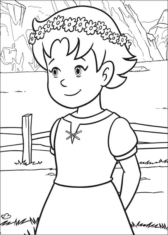 Belle Heidi coloring page