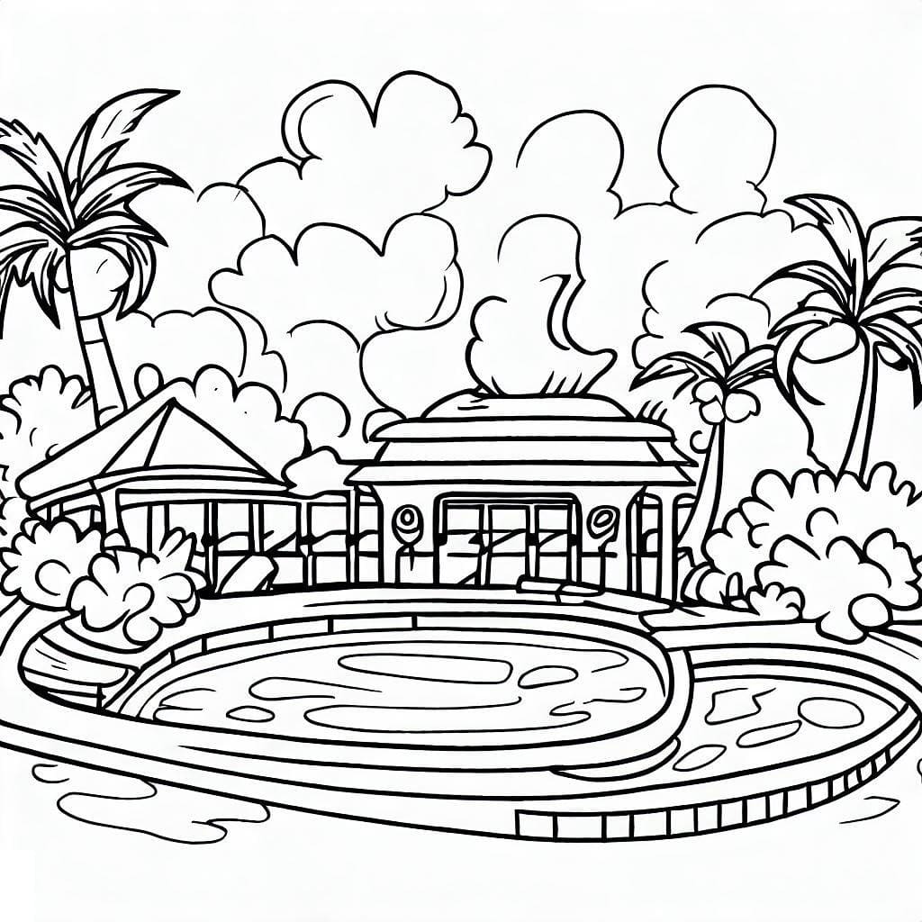 Belle Piscine coloring page