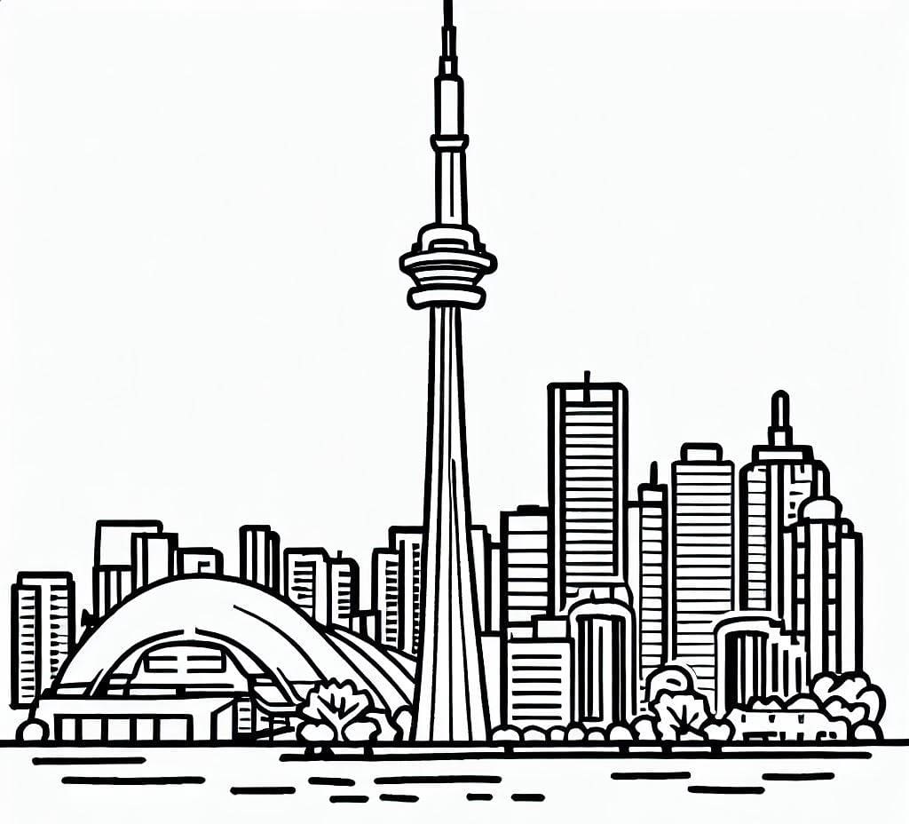 Coloriage Tour CN Au Canada Imprimer Sur ColoriageEnfant Com