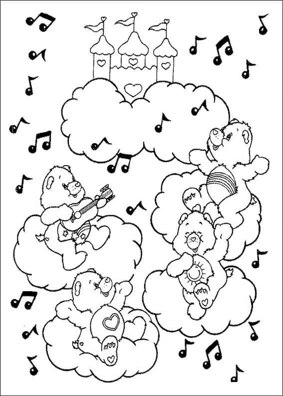Bisounours Heureux coloring page