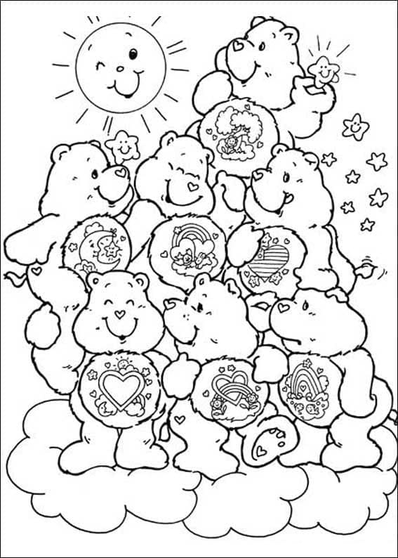 Coloriage Bisounours Mignons