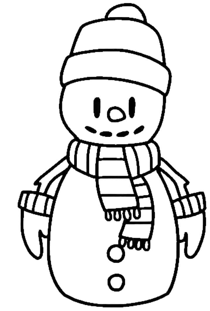 Bonhomme de Neige de Stumble Guys coloring page