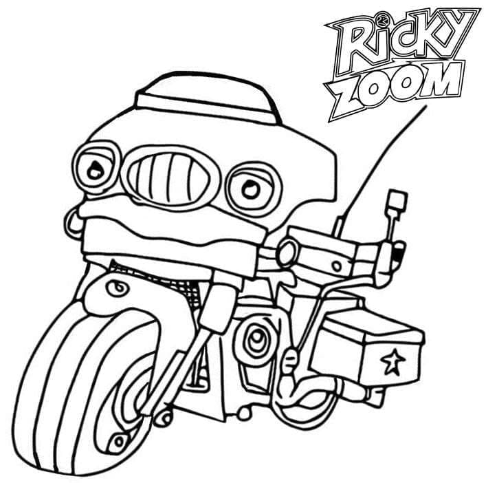 Bunker de Ricky Zoom coloring page