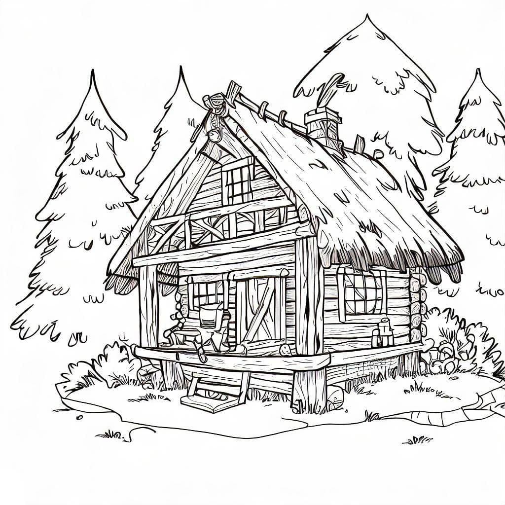 Cabane dans la Forêt coloring page