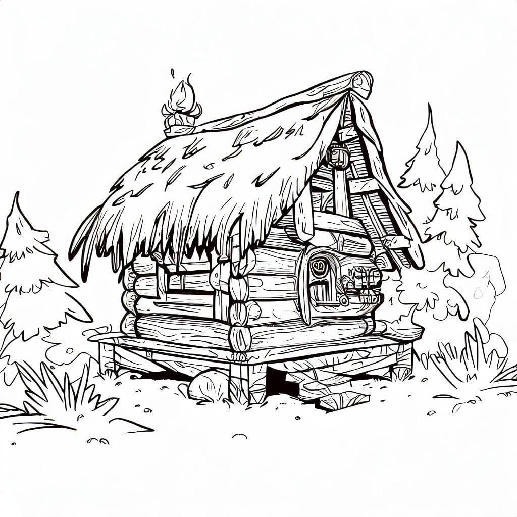 Cabane Pour les Enfants coloring page