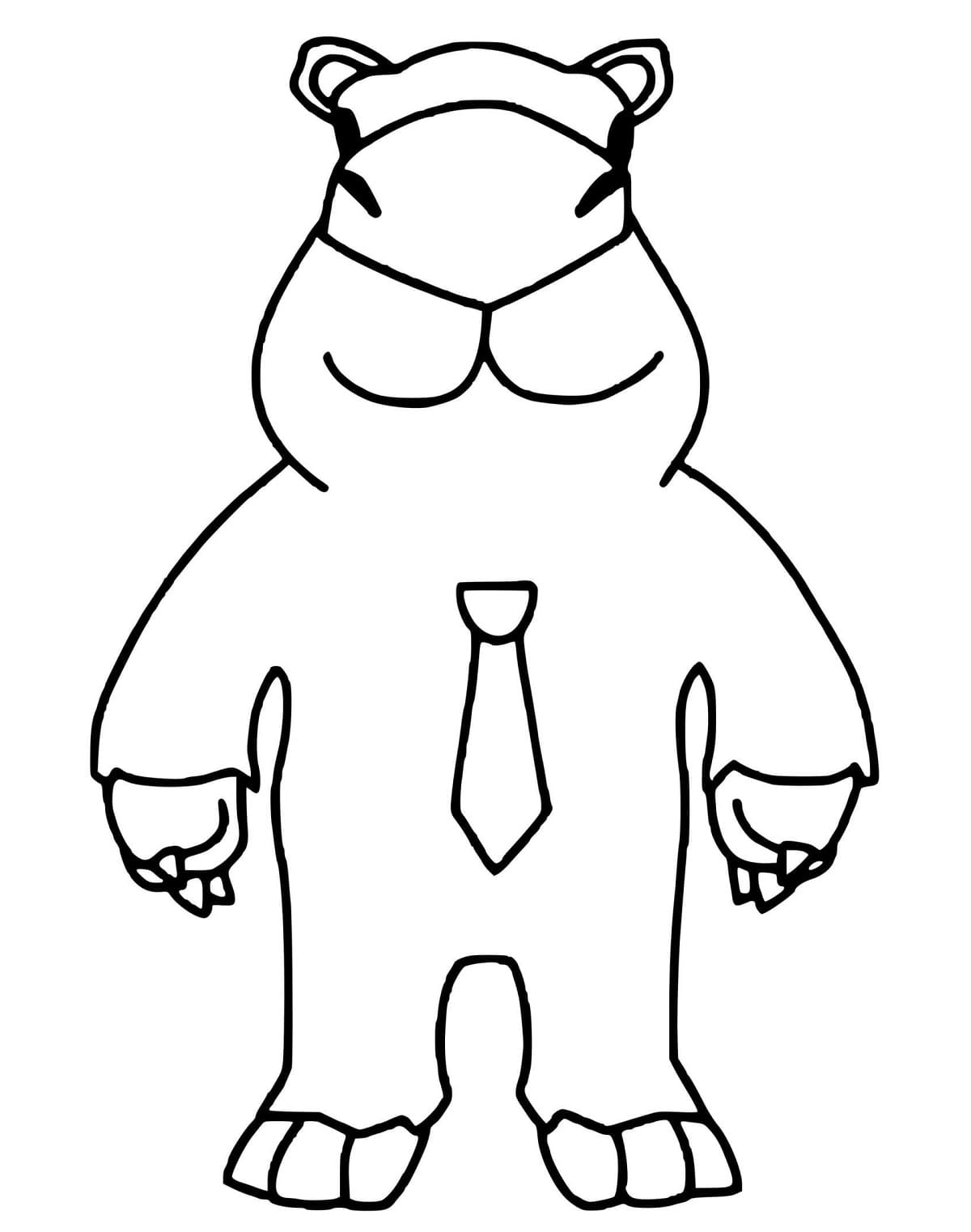 Capybara de Stumble Guys coloring page