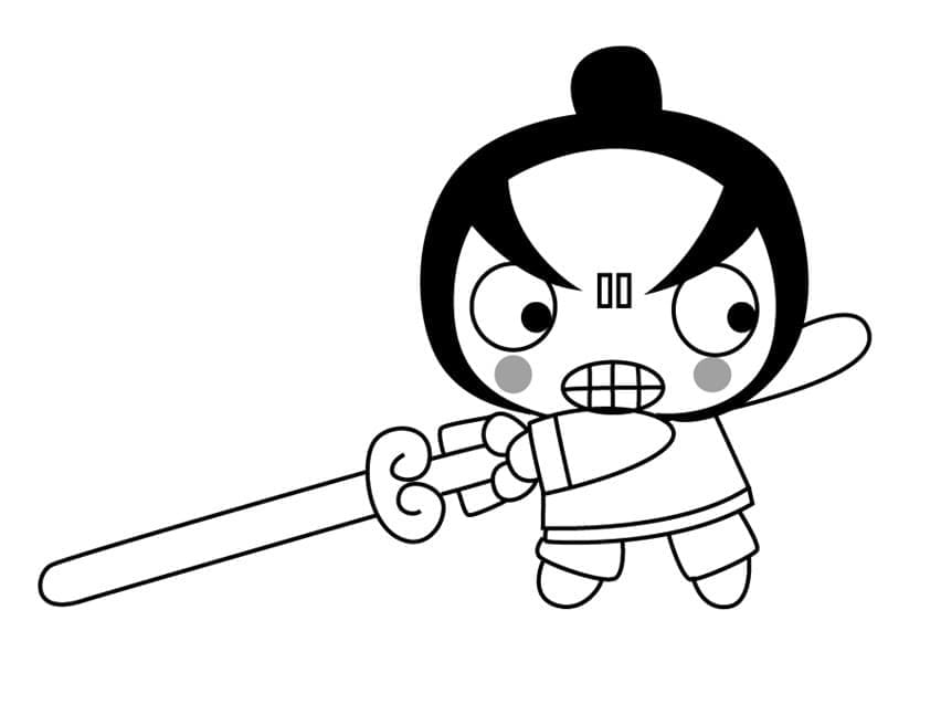 Chang de Pucca coloring page
