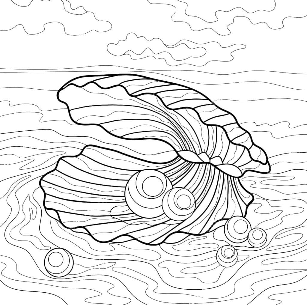 Coquillage et Perles coloring page