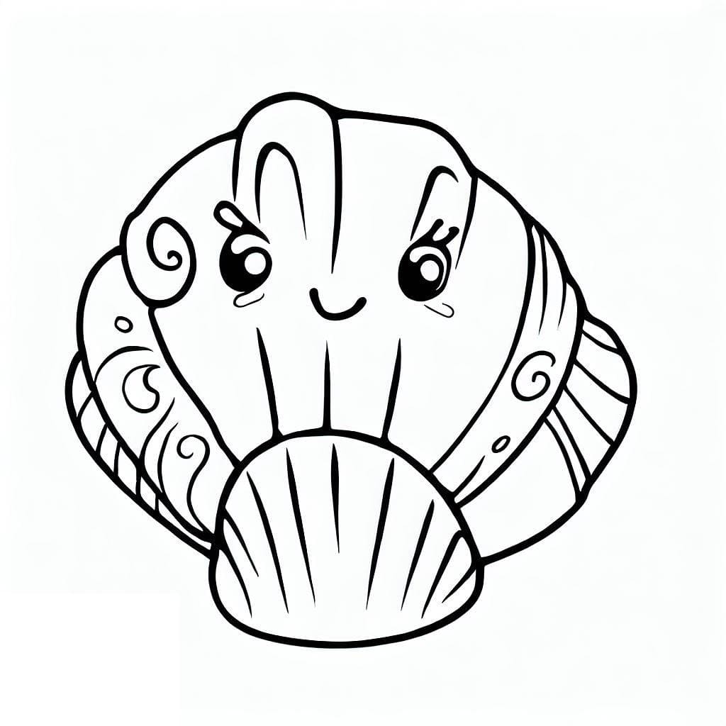 Coquillage Souriant coloring page