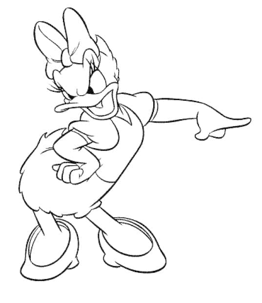 Daisy Duck en Colère coloring page