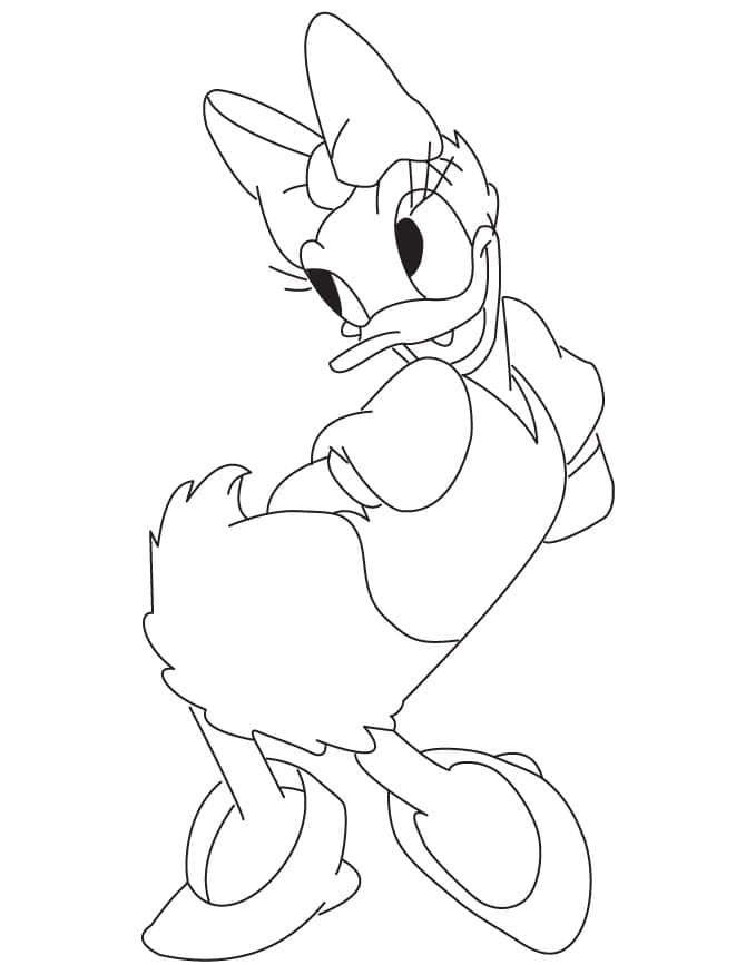 Daisy Duck est Heureuse coloring page