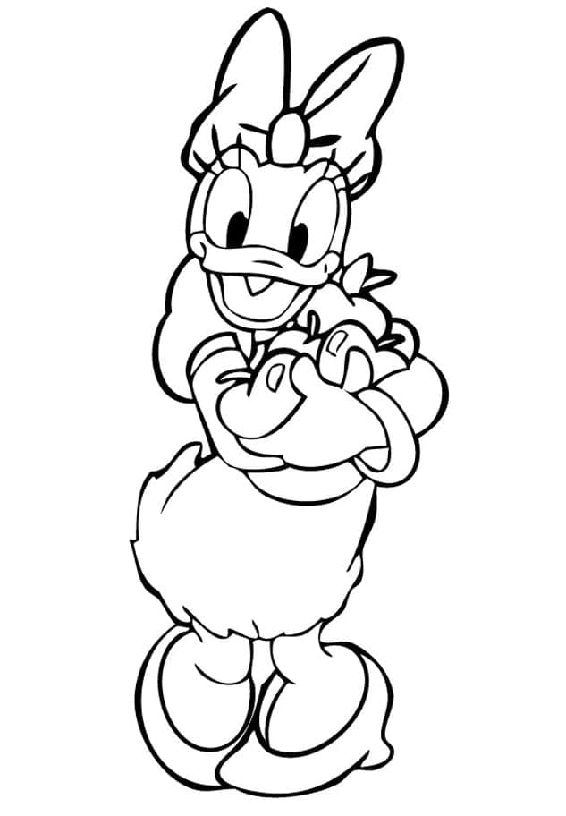 Daisy Duck et Pommes coloring page