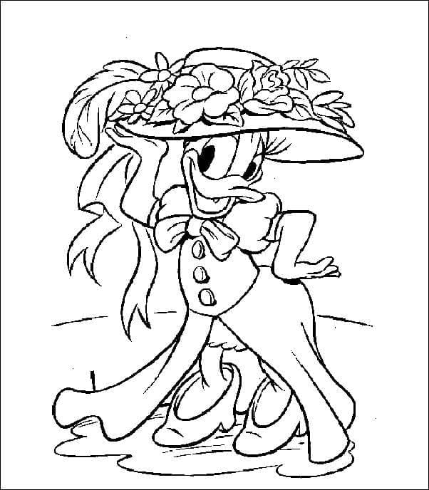 Daisy Duck Magnifique coloring page