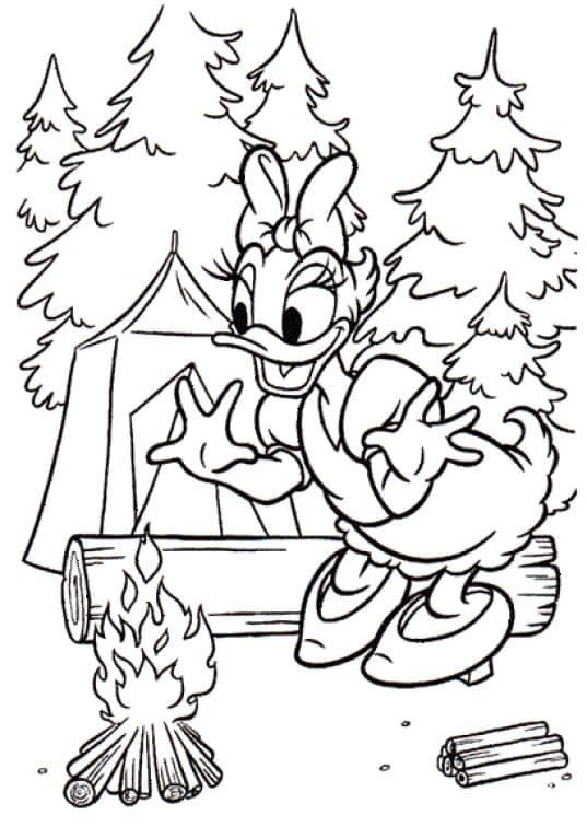 Daisy Duck Va Camper coloring page