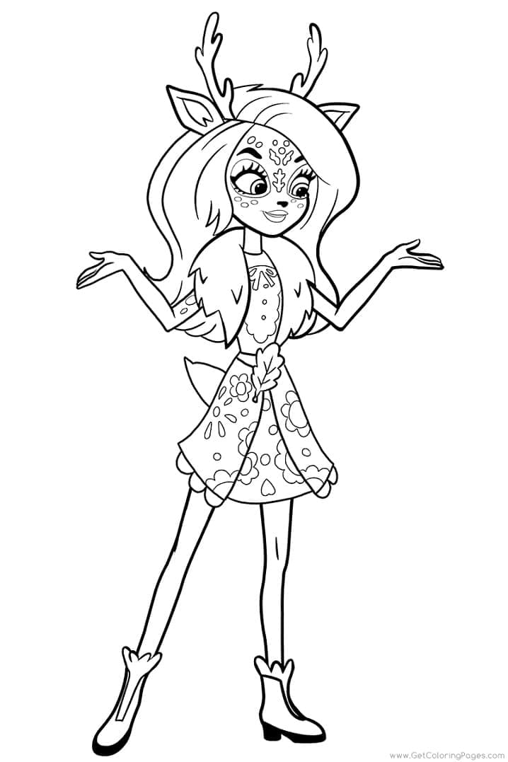 Danessa de Enchantimals coloring page