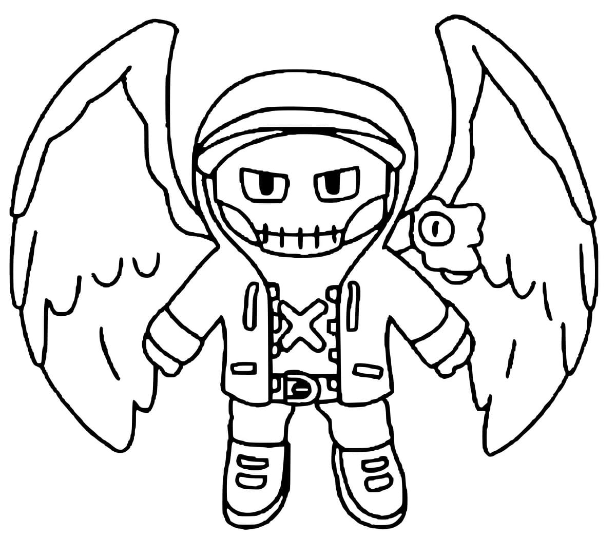 Dark Angel de Stumble Guys coloring page