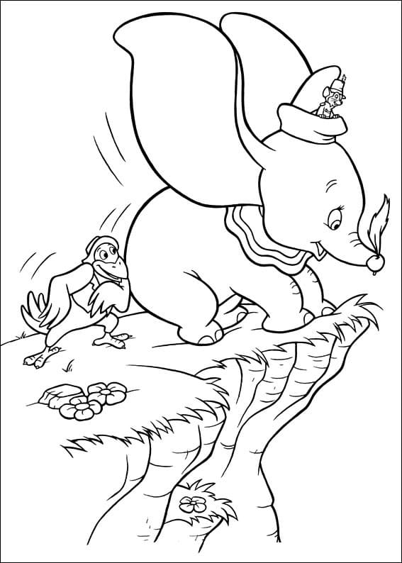 Coloriage Dessin de Dumbo
