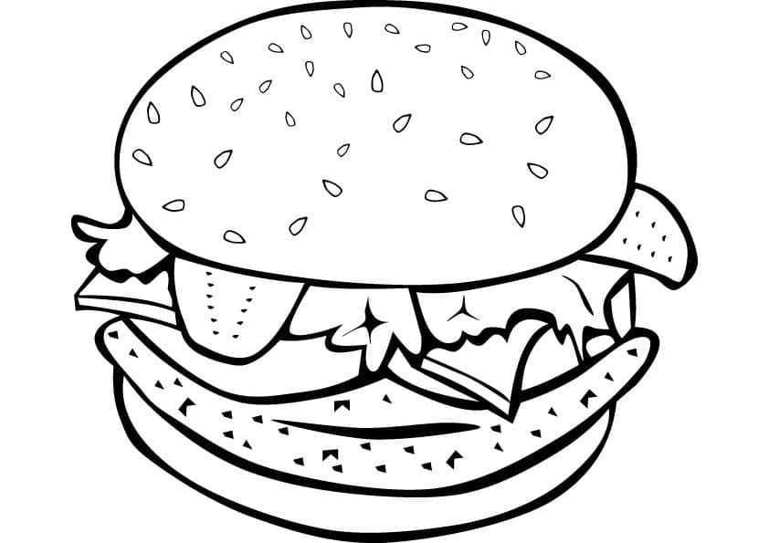Coloriage Dessin de Hamburger