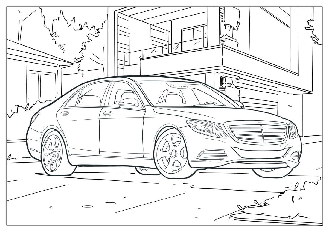 Dessin de Mercedes-Benz coloring page