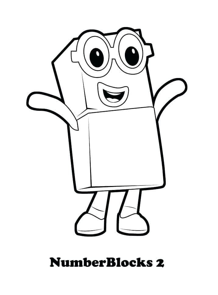 Dessin de Numberblocks 2 coloring page