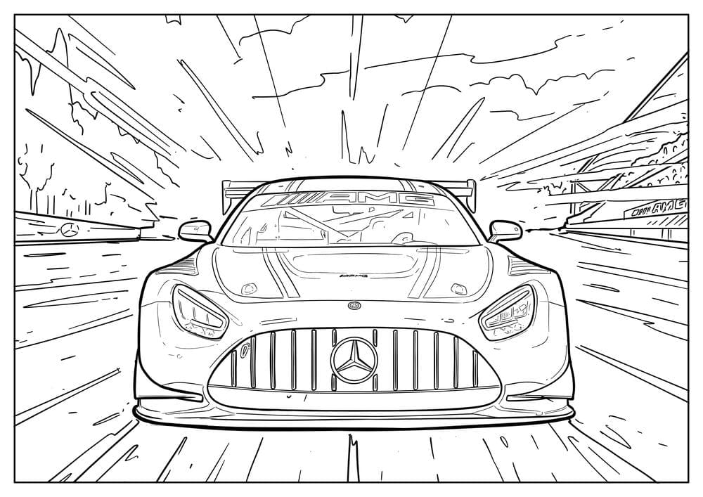 Dessin de Voiture Mercedes coloring page