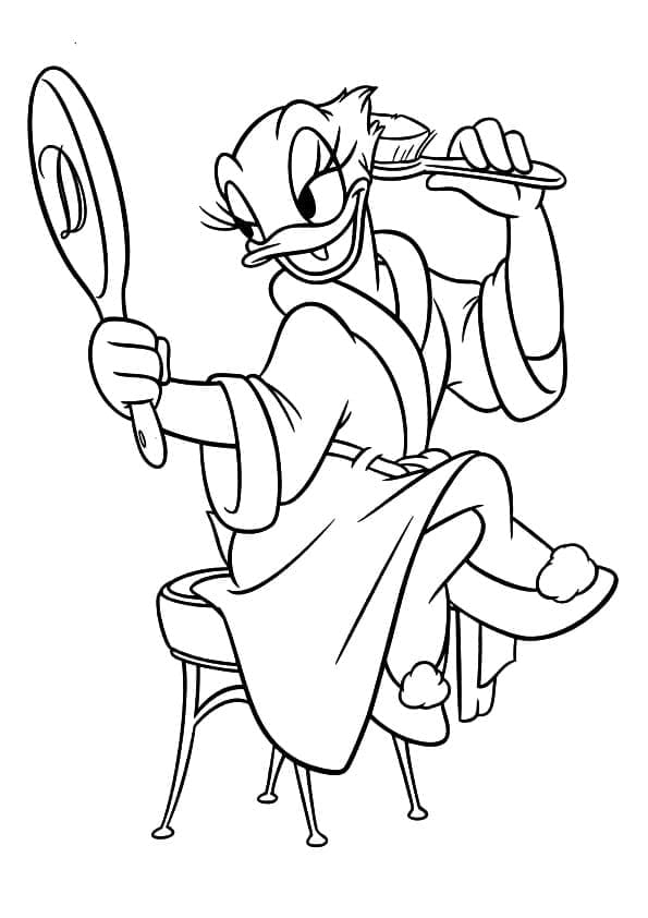 Dessin Gratuit de Daisy Duck coloring page