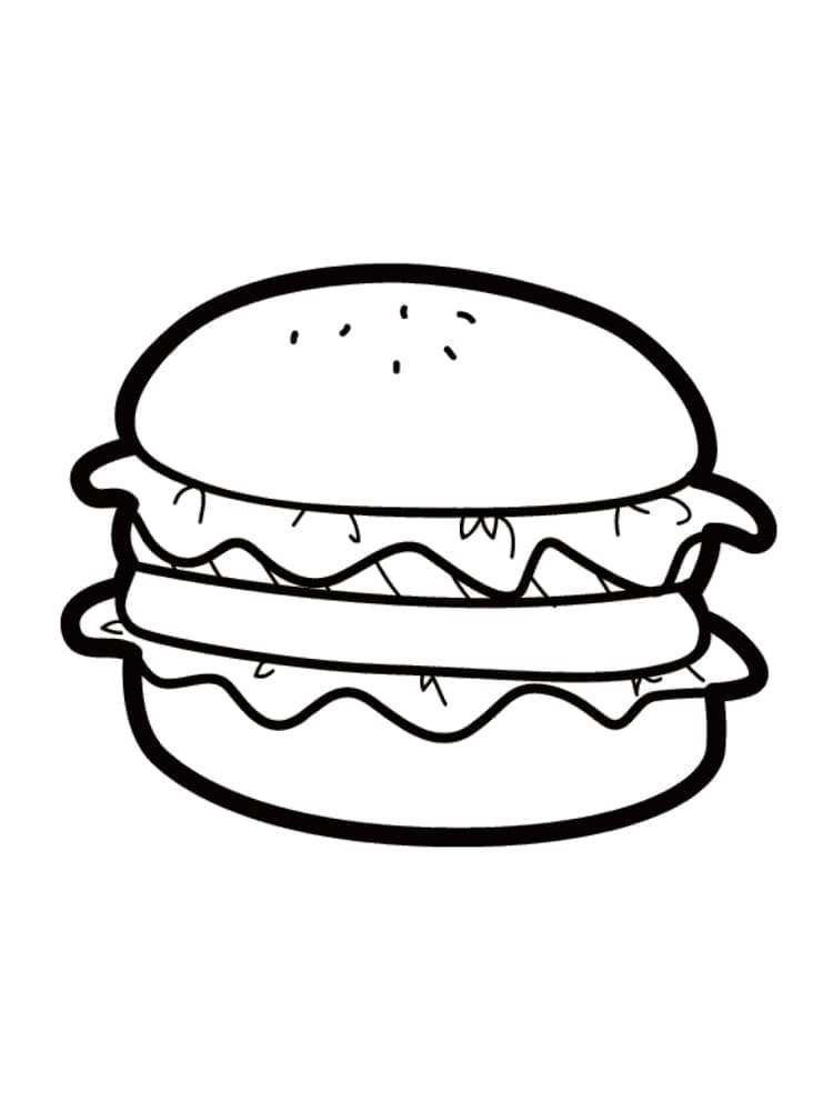 Dessin Gratuit de Hamburger coloring page