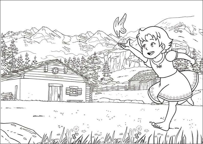 Dessin Gratuit de Heidi coloring page