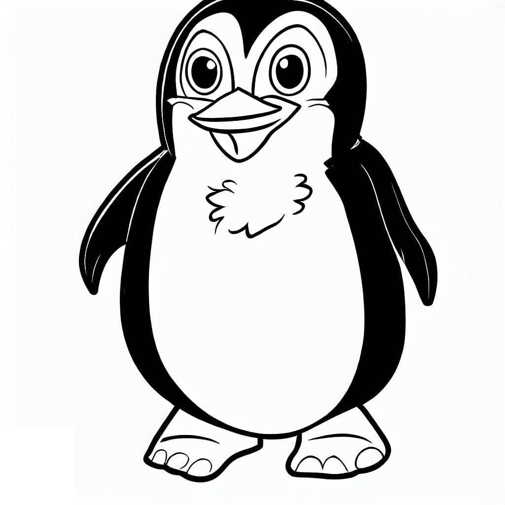 Coloriage Dessin Gratuit de Pingouin