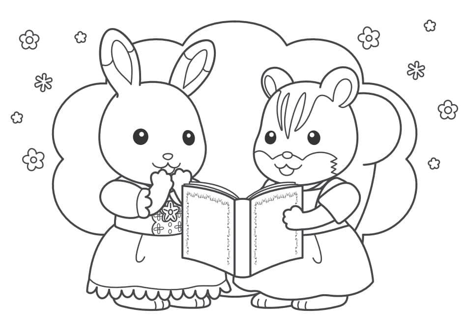 Coloriage Dessin Gratuit de Sylvanian Families