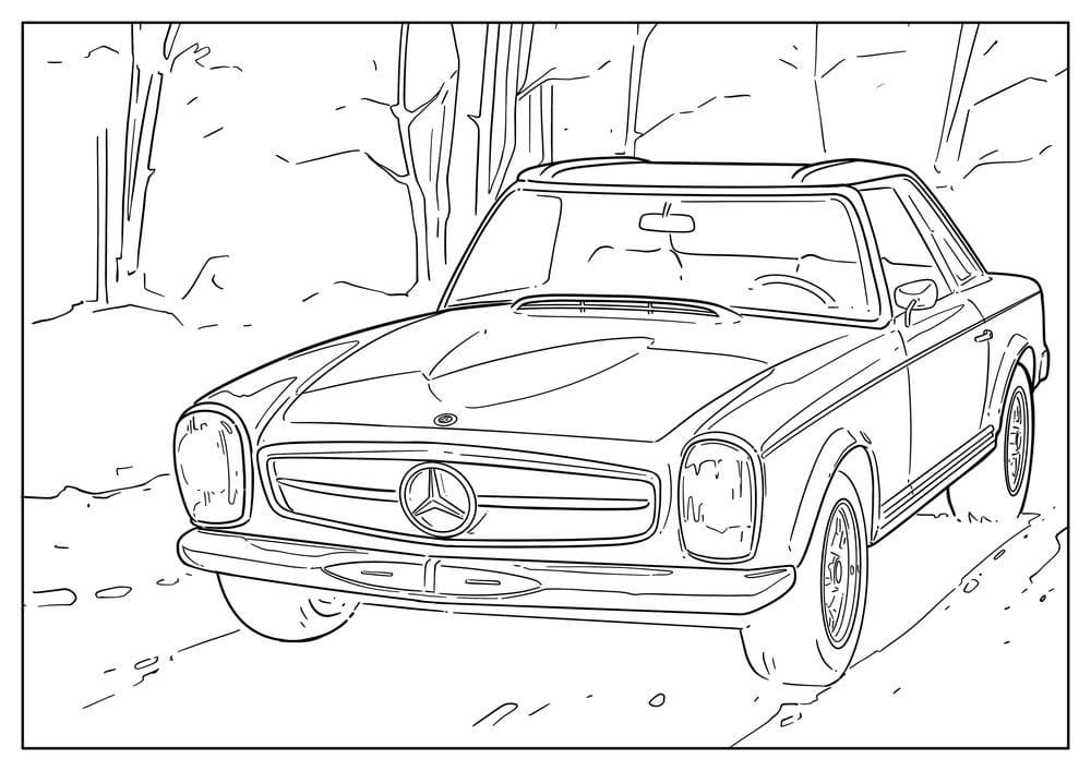 Dessin Gratuit de Voiture Mercedes coloring page
