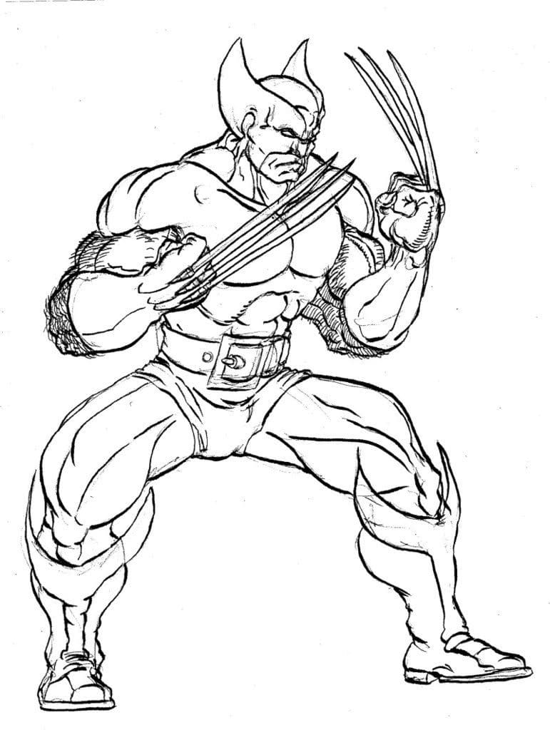 Dessin Gratuit de Wolverine coloring page