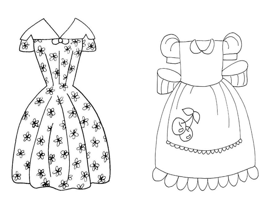 Deux Robes coloring page