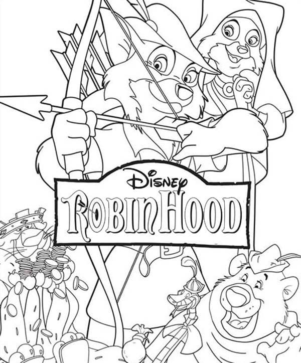 Coloriage Disney Robin des Bois