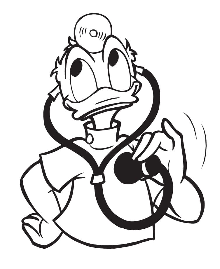 Docteur Donald Duck coloring page