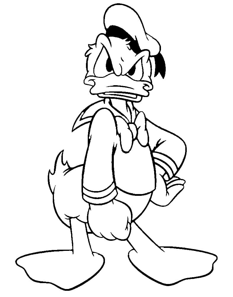 Donald Duck en Colère coloring page