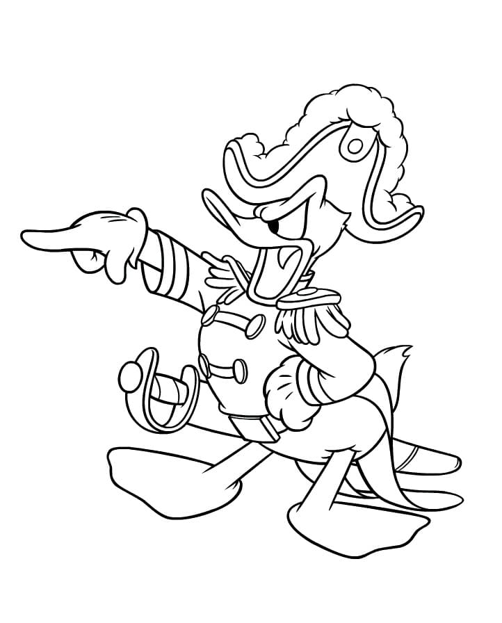 Coloriage Donald Duck le Pirate