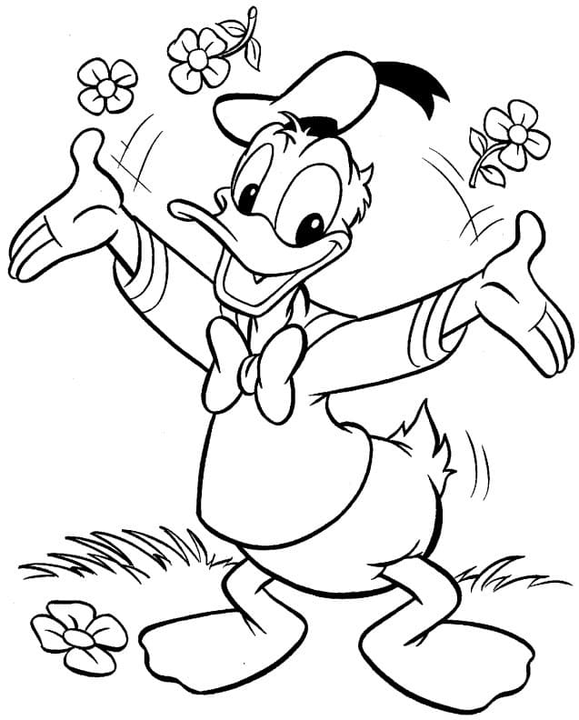 Donald Duck Pour les Enfants coloring page