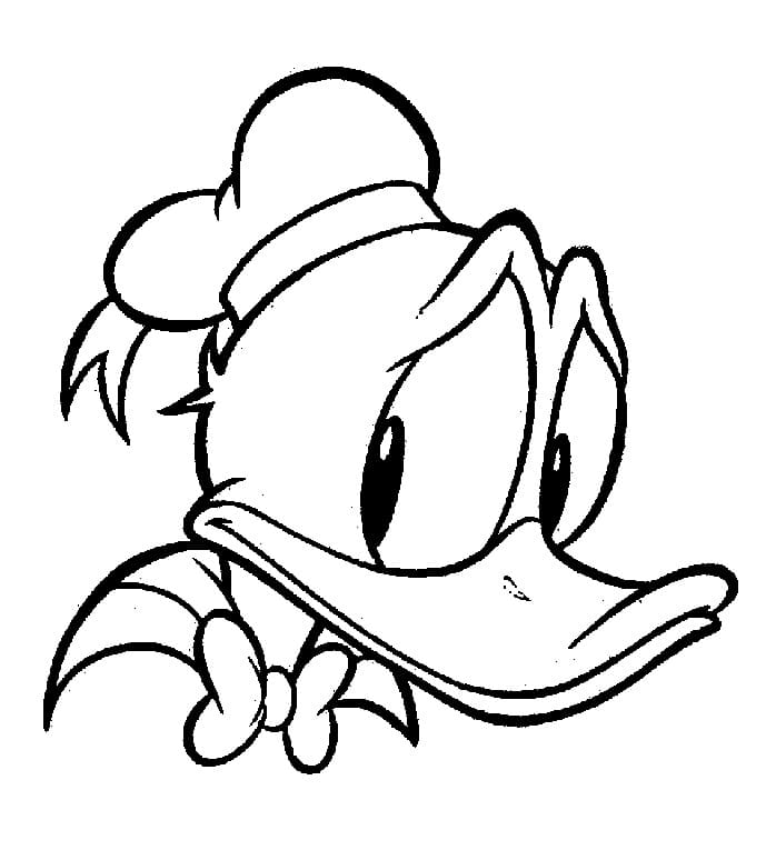 Donald Duck Triste coloring page